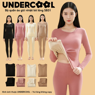  Bộ Đồ Mặc Nhà Giữ nhiệt lót lông UNDERCOOL Bộ Mặc nhà Nữ  giữ ấm cho mùa đông co giãn 4 chiều ấm áp SB31 
