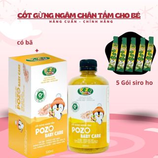 Nước Cốt Gừng Nghệ Pozo Kids Ngâm Chân Và Tắm Hỗ Trợ Ấm Người Dưỡng Ẩm Da Cho Bé 500ml HÀNG CHUẨN
