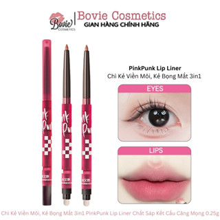  Chì Kẻ Viền Môi Kẻ Bọng Mắt 3in1 PinkPunk Lip Liner Chất Sáp Kết Cấu Căng Mọng 0.25g 
