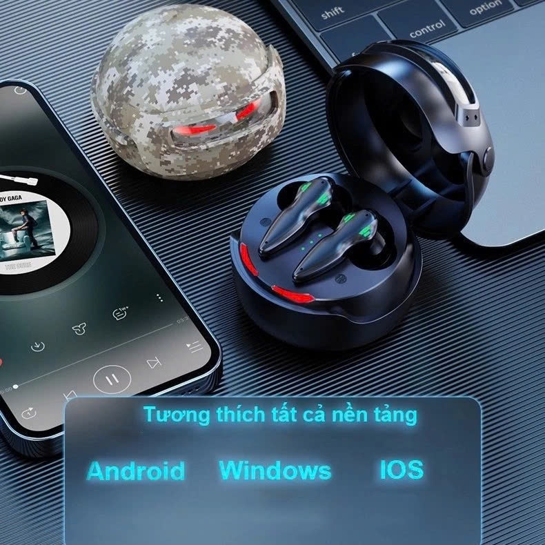 Tai Nghe Gaming Bluetooth H03/GS6/X15 Pro, Độ Trễ Thấp, Âm Thanh Đỉnh Cao, Thiết Kế Độc Lạ - Hapocom