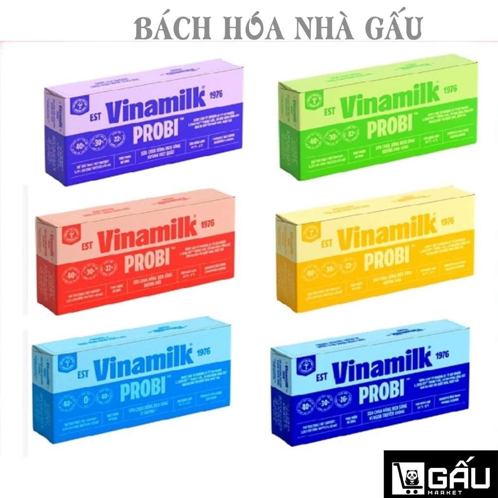 Thùng 50 Chai Sữa Chua Uống Men Sống Có Đường/ Việt Quất Vinamilk Probi 65ml