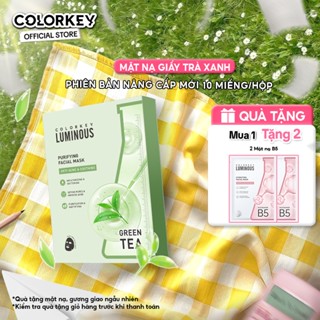 [LIVE] Mặt Nạ Trà Xanh 1 Hộp 10 Miếng Mặt Nạ Giấy COLORKEY LUMINOUS BHA Hỗ Trợ Giảm Dầu Mụn 25ml/miếng