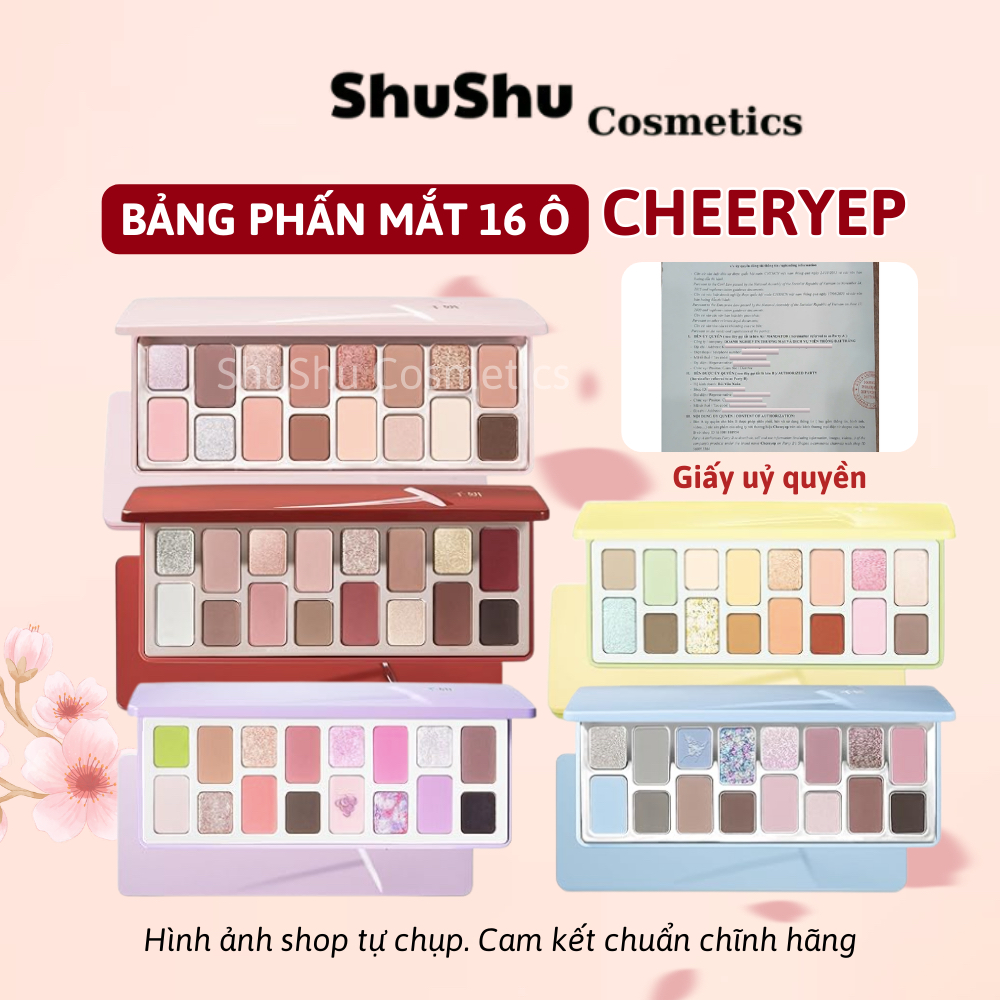 [CHÍNH HÃNG] Bảng Phấn Mắt QianYan Cheeryep 16 Ô Natural Color, Tone Màu Đa Dạng, Nhũ Lì Mịni SHUSHU COSMETICS