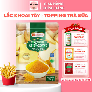 Bột phô mai lắc khoai tây Hàn Quốc gói 250g - Bắp shop, làm sốt phô mai, sữa chua phô mai