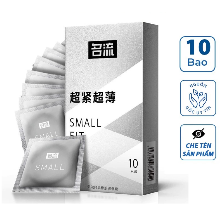 Bao cao su siêu mỏng SMALL size nhỏ 45mm Ôm sát, Siêu Mỏng, Kéo Dài Thời Gian Quan Hệ Hộp 10 Bao Chính Hãng