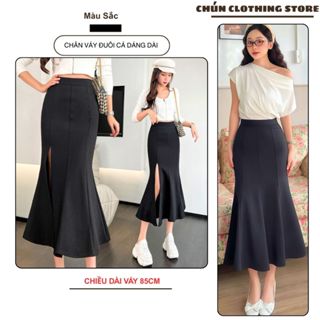 Chân Váy Dài Đuôi Cá Nữ Cạp Cao Ôm Body Chất Umi Hàn Chân Váy Công Sở Dáng Dài Xoè Tôn Dáng Co Giãn 4 Chiều 478