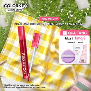 [LIVE] Son Velvet COLORKEY Chất Son Kem Nhung, Mịn Lì, Mềm Mượt Trên Môi 3g