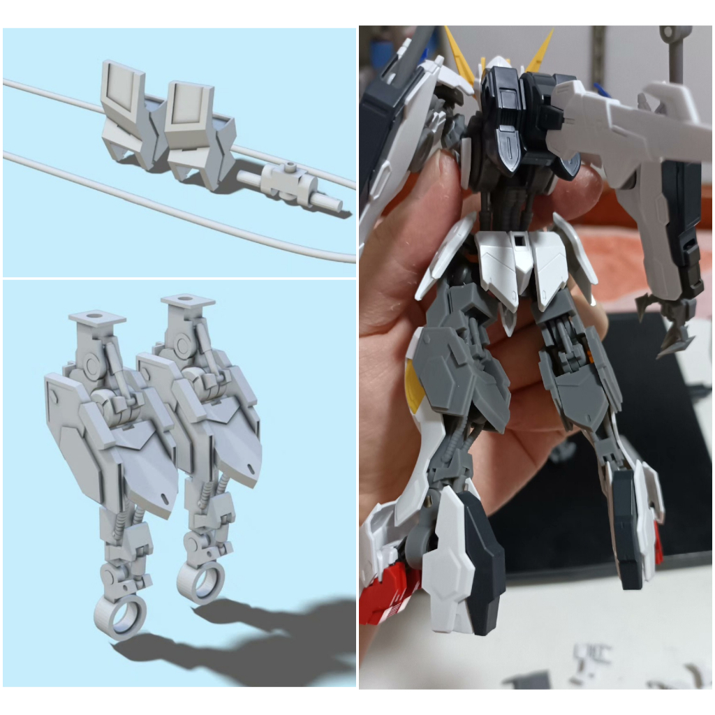 mô hình phụ kiện resin chân cho hg 1/144 barbatos rex ban.dai #6 | tunghondagamer
