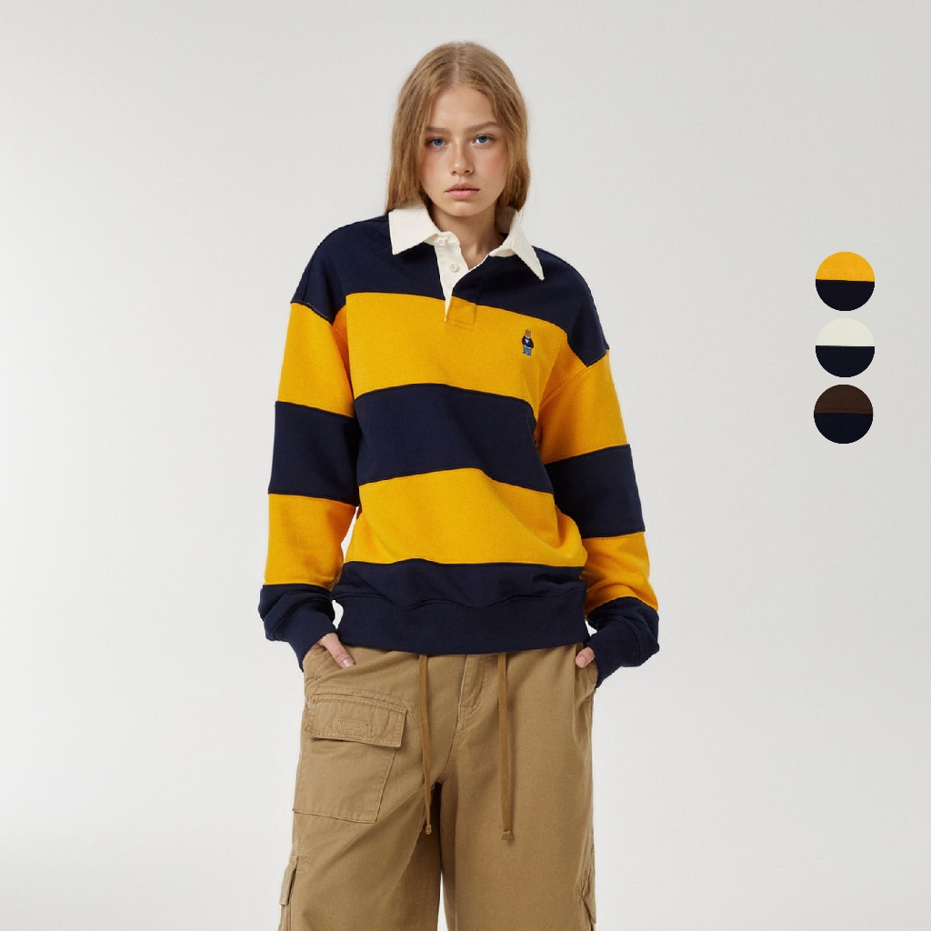 Áo Sweater Polo WHO.A.U Steve Rugby Sweatshirt_WHMAF4922U