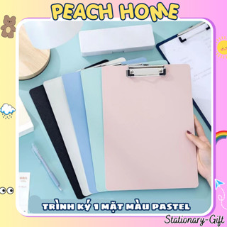 {Rẻ Nhất} KẸP TÀI LIỆU/TRÌNH KÝ Nhựa 3 Size A6 A5 A4 Màu Pastel Xinh Xắn / Bìa Tệp Đựng Giấy Trong Suốt 1k Peach