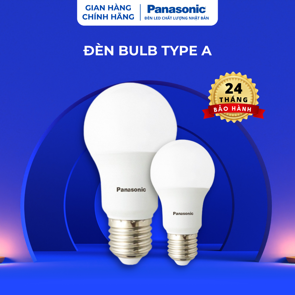 Led Bulb Type A Panasonic đuôi E27, tiết kiệm điện, bảo hành 2 năm 1 đổi 1