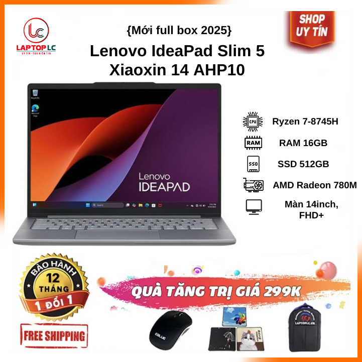 [Mới 100%] Lenovo IdeaPad Slim 5 2025 (Xiaoxin 14 AHP10) (Ryzen 7-8745H / 16GB / 512GB / VGA 780M/ 1