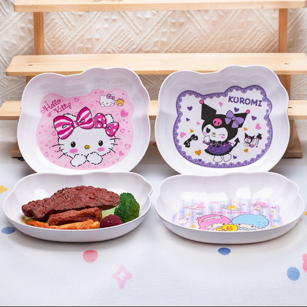 🌸𝐓𝐀̣̆𝐍𝐆 𝐐𝐔𝐀̀🌸 Dĩa lòng sâu 3D, muỗng Kuromi,Melody, Cinnamoroll,Doremon Doraemon Hello Kitty PR