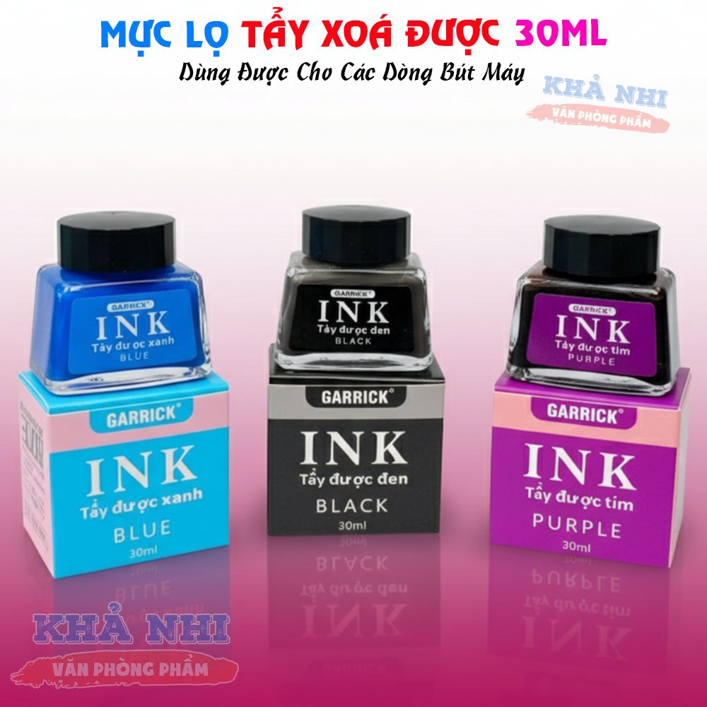 Mực Ink Xóa Được Lọ 30ml, Mực Ink Tẩy Được Dùng Được Cho Các Dòng Bút Máy