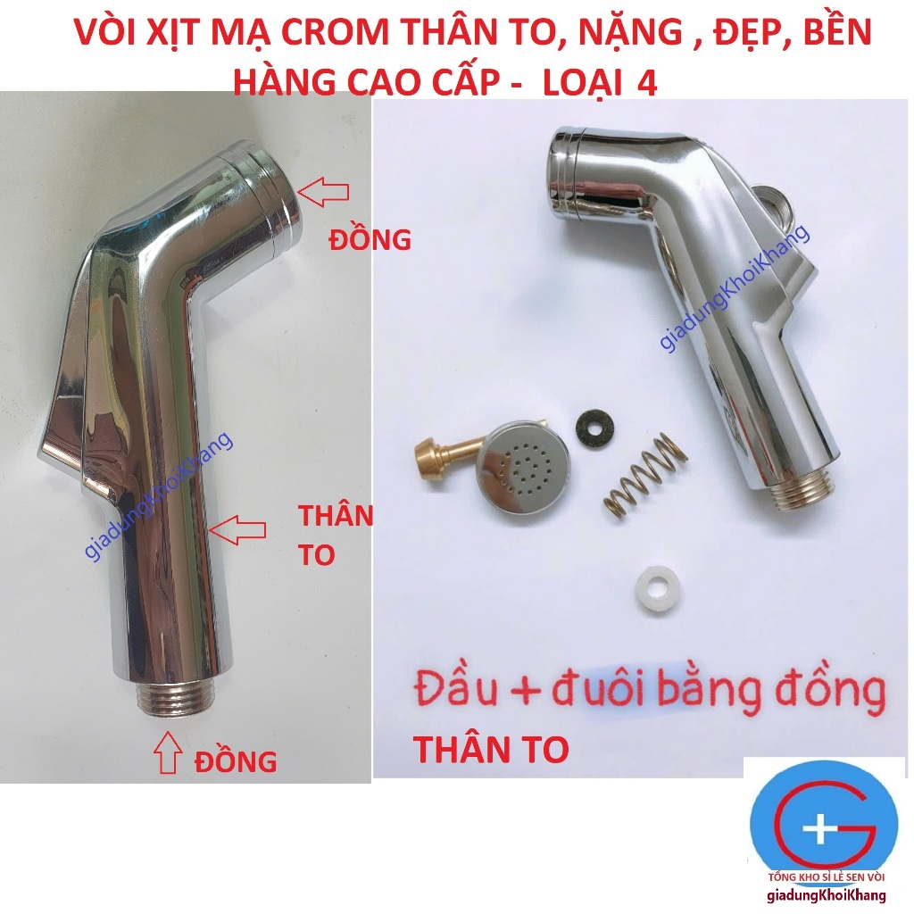 đầu xịt vệ sinh mõm đồng, đuôi đồng, thân chống vỡ, vòi xịt toilet cao cấp, đầu xịt thân to, chắc chắn -CHỐNG VỠ