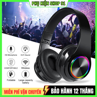 Tai nghe bluetooth chụp tai có micro chơi game , Tai nghe không dây gaming B39 âm thanh sống động pin trâu