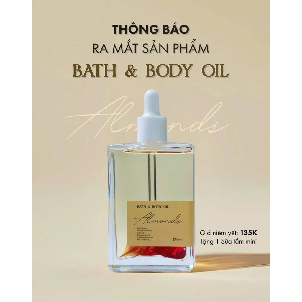 Body oil chính hãng Almonds