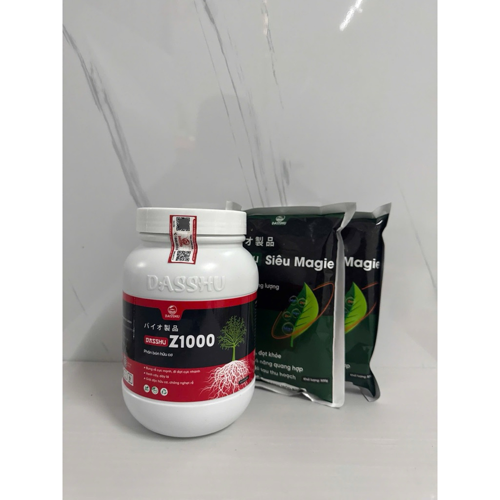 Phân bón Dasshu Nhật Bản Z1000 + tặng 2 gói siêu Magiee Kẽm. (gois 500g) hàng chính hãng. giúp cây b