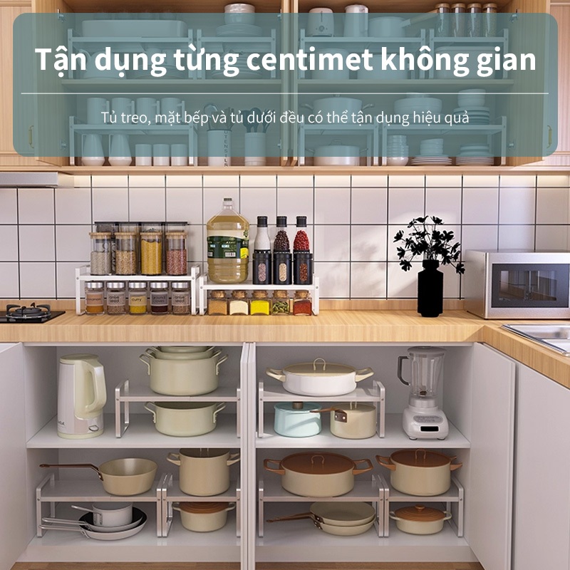 Kệ Gầm Bếp Bồn Rửa  Kệ bếp Đa Năng Kệ Để Xoong Nồi  có thể thu tăng chỉnh tiện lợi | BigBuy360 - bigbuy360.vn