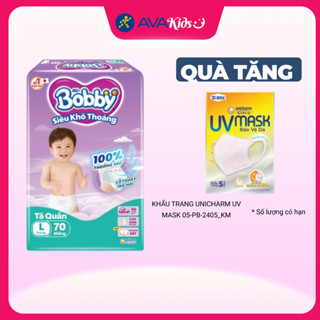 Tã quần Bobby size L 68 miếng (9 - 13 kg) - Giao bao bì ngẫu nhiên