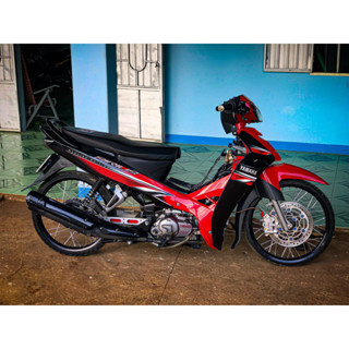  Dàn áo xe Sirius 110 50cc Đỏ Đen - Nhựa ABS cao cấp Tặng tem PVC 3 lớp 