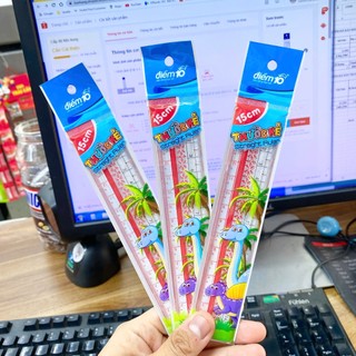 Thước Kẻ Nhựa 15cm Thiên Long điểm 10 TP-SR027