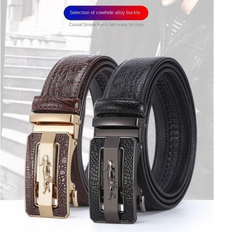 Thắt Lưng Nam TIEK Chất Lượng Cao, Thiết Kế Họa Tiết, Khóa Hợp Kim Tự Động, Cam Kết Không Gỉ, Không Bong Tróc Tiek-EY