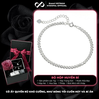 [HCM Hỏa Tốc] Lắc tay bạc nữ KYDOPAL full dải đá cá tính tròn lấp lánh, sang trọng trang sức bạc - PAL9C9L7