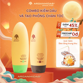 Combo dầu gội kiềm dầu Arganmidas tạo phồng chân tóc và giảm rụng tóc dầu xả Collagen siêu dưỡng ẩm Phục Hồi Tóc Hư450ml