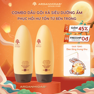 Cặp Dầu Gội Xả  Arganmidas Dưỡng Tóc Bóng Khỏe Tinh Chất Argan Oil Cao Cấp Cho Tóc Khô Xơ Rối Suôn Mượt 450ml