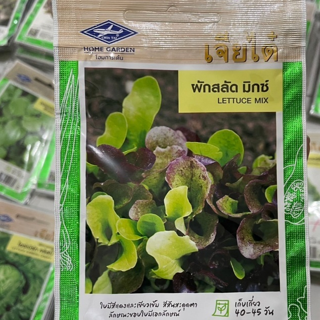 Hạt giống rau Xà Lách Mix Màu nhập Thái Lan nguyên gói ~500 hạt (Lettuce Mix)