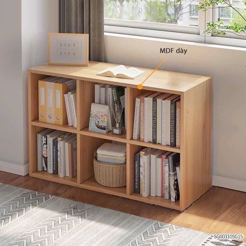 Kệ sách tổ ong đa năng 6 ngăn, kệ decor, trang trí phòng KÍN LƯNG chất liệu gỗ MDF phủ Melamine dễ lắp ráp ND38