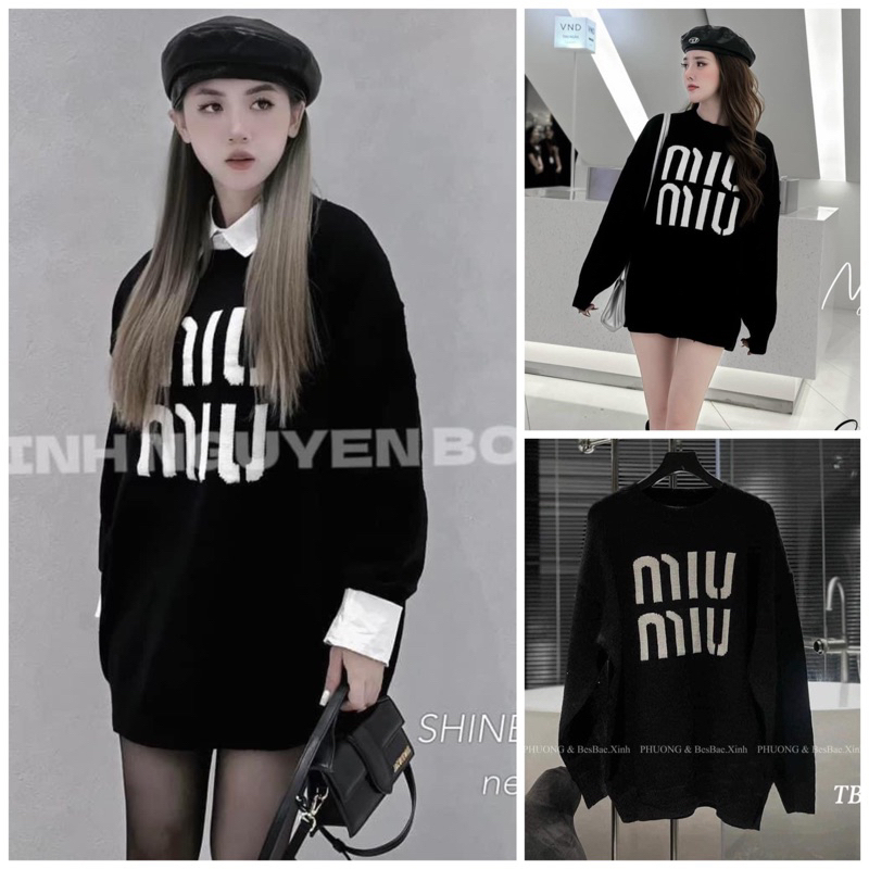 𝙏𝒉𝙖𝒐𝙫𝒊_𝑼𝙡𝒍𝙯𝒂𝙣𝒈// Áo Len Sweater Nam Nữ MIU MIU siêu hot hit Form rộng Hàn Quốc Chất Len Lông thỏ mềm mịn | BigBuy360 - bigbuy360.vn