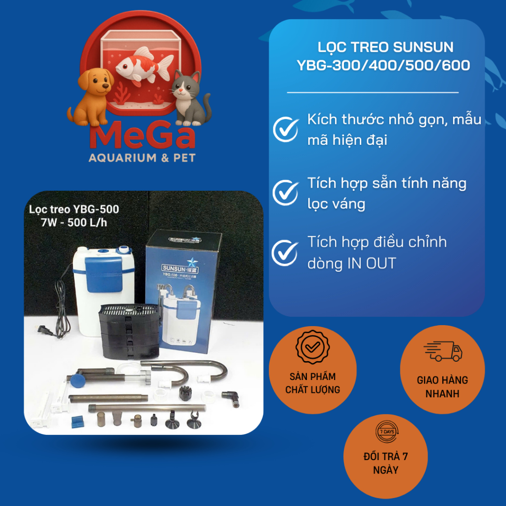 Máy Lọc Treo SunSun YBG-300/400/500/600