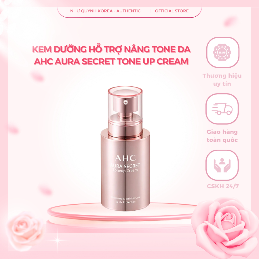 Kem Dưỡng Hỗ Trợ Nâng Tone Da AHC Aura Secret Tone Up Cream