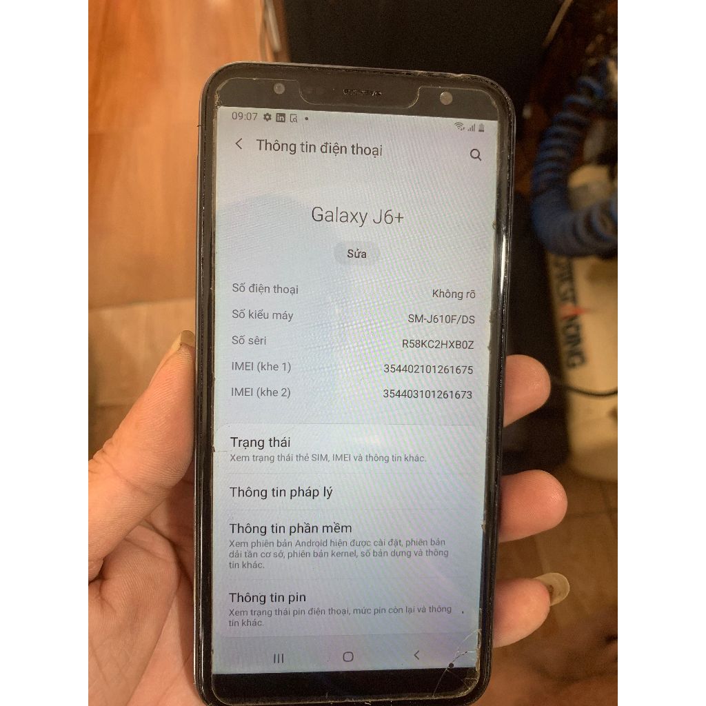 Điện thoại Samsung J610F (J6 Plus) chữa cháy giá rẽ như hình