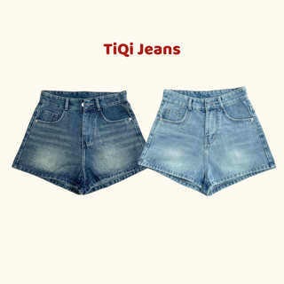 [Hàng mới về] Quần short đùi jean nữ basic lưng cao TiQi Jeans S1-288