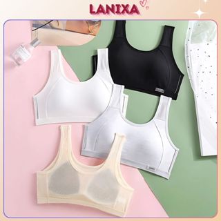 Áo bra nữ tập gym thể thao đệm mút mỏng Áo lót lá học sinh 3 lỗ thiết kế lưới thoáng mát,LANIXA A611