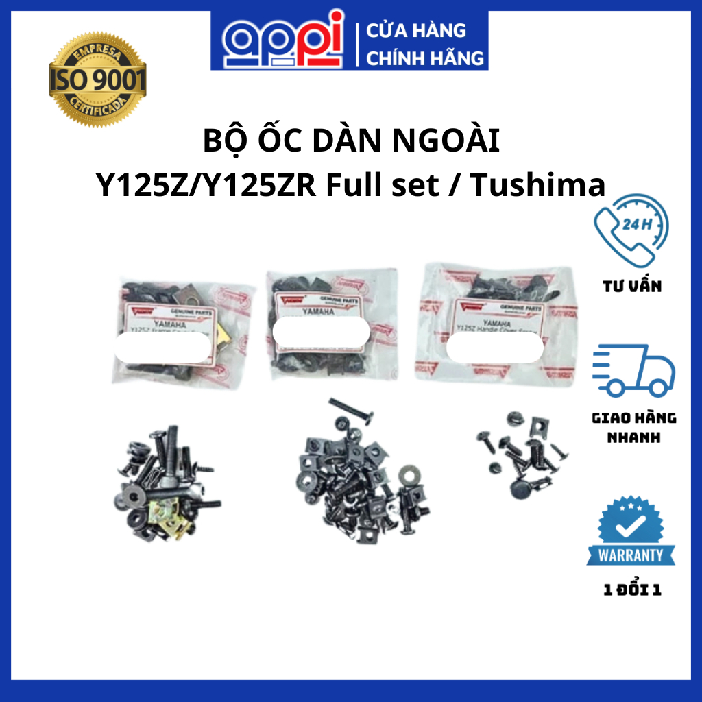 Bộ ốc dàn áo Yaz | Ốc áo Y125Z, Y125ZR full set chính hãng Tushima BCS-004