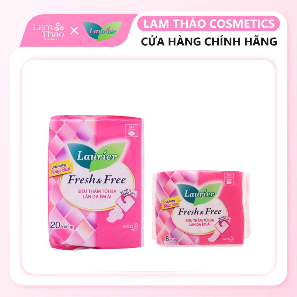 Băng Vệ Sinh Dày Cánh Laurier Fresh&Free 22cm