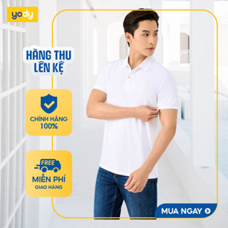  Áo polo thể thao nam in phản quang YODY vải airycool siêu mát thấm hút tốt MCPO25A530