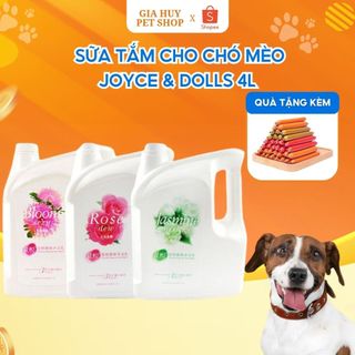  CAN 4L Sữa tắm cho chó mèo Joyce & Dolls 4l  Can mẫu cũ  