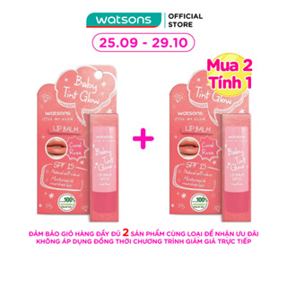 Son Dưỡng Có Màu Watsons Baby Tint Glow Coral Rose SPF15 3.9g