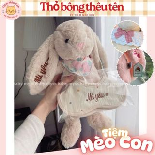 {THÊU TÊN, TẶNG YẾM} JellyCat Gấu Bông Thỏ Thêu Tai Theo Yêu Cầu - Quà tặng trẻ em, sinh nhật, người yêu
