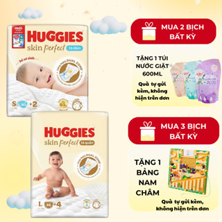 [Bản Mega Jumbo]Tã/Bỉm Huggies Skin Perfect Dán/Quần đủ size NB76/S82/M79/M102/L92/XL76/2XL68 SHOPBEBAO