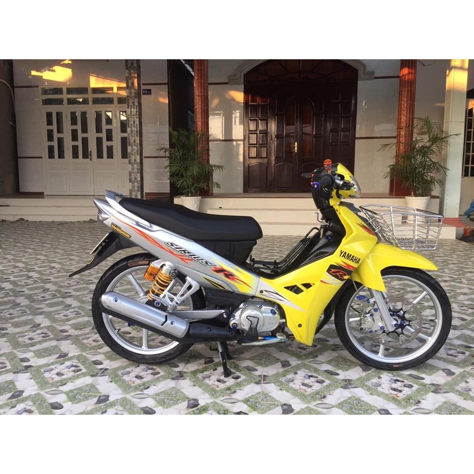 Dàn áo xe Sirius 110/50cc Vàng Bạc - Nhựa ABS cao cấp Tặng Tem PVC 3 lớp
