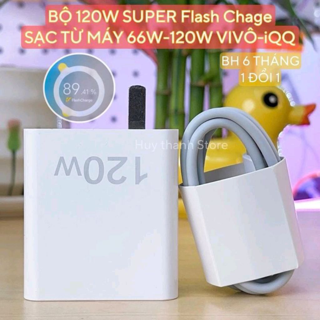 Bộ sạc 120W Vivo Sạc Từ (66W-120W)-(TypeC to TypeC)chuẩn sạc siêu nhanh SperCharge tương thích iQoo
