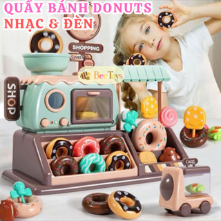 Đồ chơi máy bán hàng đồ chơi máy tính tiền quầy donut bánh kẹo có nhạc đèn vui nhộn đồ chơi nhập vai cho bé Bee Toys