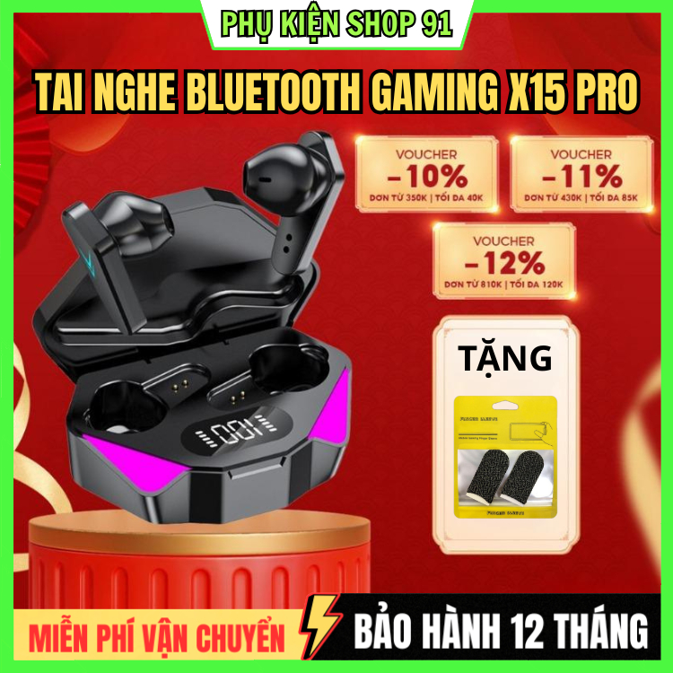 Tai nghe X15 / G11 Pro Wireless BT 5.3 Tai nghe chơi game không dây có độ trễ thấp Tai nghe di động nhẹ chất lượng cao