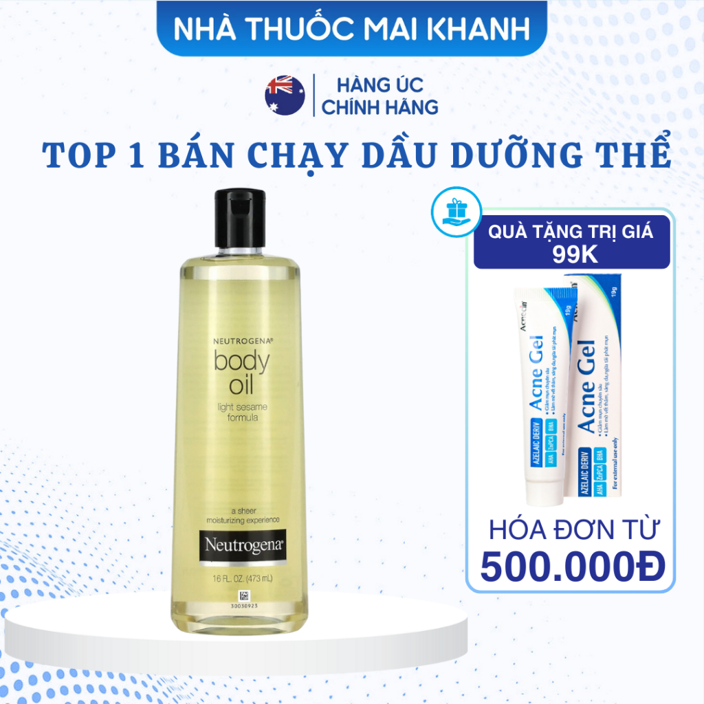  Tinh dầu dưỡng thể Neutrogena Body Oil Light Seasame Formula 250ml Chính Hãng Úc. 